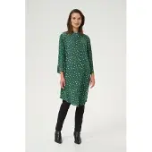 Kaffe Vestidos camiseiros 'KA Vinni' esmeralda / branco