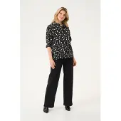 Kaffe Blusa 'Velana' preto / branco