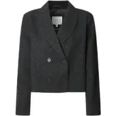 Pepe Jeans para mulher. PL4024385 Blazer Rachel preto (S), Casual, Poliéster