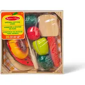 Melissa & Doug Brinquedo Food Play Wooden Cutting Food
