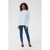 Kaffe Blusa azul claro / branco