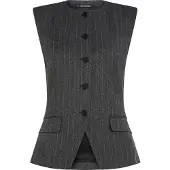Karl Lagerfeld Colete de fato cinzento / branco
