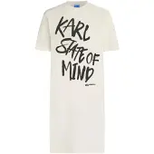 Karl lagerfeld JEANS Vestido preto / offwhite
