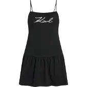 Karl Lagerfeld Vestido de praia preto / branco