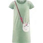 Happy girls Vestido verde pastel / branco