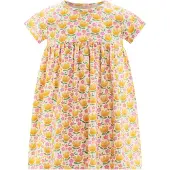 Happy girls Vestido creme / amarelo dourado / jade / rosa escurecido