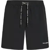 Karl Lagerfeld Calções de banho preto / branco