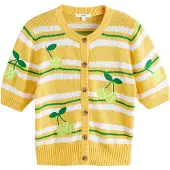 Next Casaco de malha amarelo / verde / verde claro / branco
