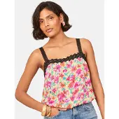 Love & roses Top azul / amarelo claro / rosa / vermelho