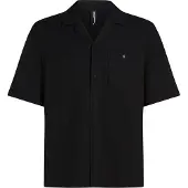 Karl Lagerfeld Camisa ' Strukturiertes Strand-Shirt ' preto