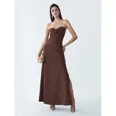 BWLDR Vestido de festa 'Chase' castanho