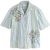 Next Camisa creme / azul claro / amarelo pastel / preto