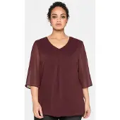 Sheego Túnica vermelho vinho