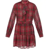 Dreimaster Vestidos camiseiros cinzento escuro / vermelho / borgonha / branco