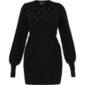 Faina Vestido de malha preto