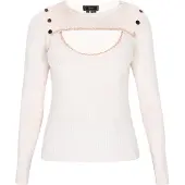 Faina Pullover rosa claro / offwhite