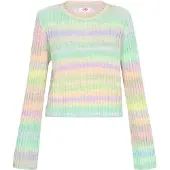 Mymo Pullover amarelo claro / verde pastel / roxo pastel / rosa escurecido