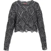 MyMo ROCKS Pullover cinzento / mosqueado preto