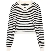 Dreimaster Klassik Pullover 'Classic Look' preto / offwhite