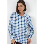 Big Dart Camisa azul / branco