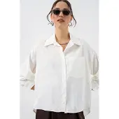 Big Dart Camisa cinzento-prateado / branco