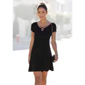 LASCANA Vestido de praia preto