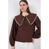 Big Dart Blusa chocolate / branco