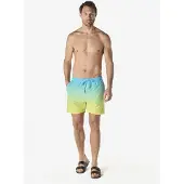 KOROSHI Calções de banho aqua / amarelo