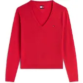 Tommy Hilfiger Pullover 'ESSENTIAL' vermelho