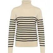Saint tropez Pullover 'Mila' ecru / preto