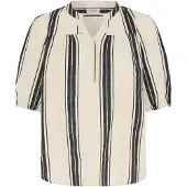 Fransa Blusa 'MADDIE' bege claro / castanho