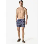 KOROSHI Calções de banho marinho / vermelho / offwhite