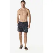 KOROSHI Calções de banho aqua / antracite / cinzento escuro