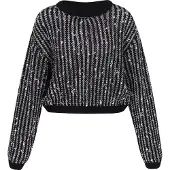 MyMo ROCKS Pullover cinzento-prateado / preto / branco