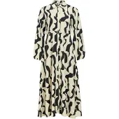 Vila Vestido Longo De Manga Comprida Jacira