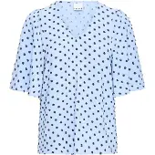 Ichi Blusa 'ZABBY' azul céu / preto