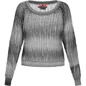 MyMo ROCKS Pullover cinzento-prateado / preto