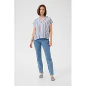 Kaffe Blusa marinho / azul claro / offwhite