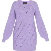 Faina Vestido de malha lavanda