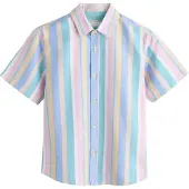 Next Camisa azul céu / amarelo / rosé / branco