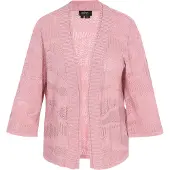 Usha Casaco de malha rosa claro