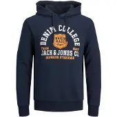 Jack & Jones Sweatshirt azul / laranja / branco
