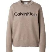 Calvin Klein Jeans Pullover castanho claro / preto