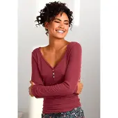 s.Oliver Camisa de pijama vermelho florescente
