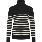 Saint tropez Pullover 'MilaSZ' preto / branco lã