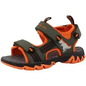 Tom Tailor Sapatos abertos cinzento / cáqui / laranja