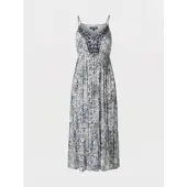 KOROSHI Vestido marinho / opal / branco