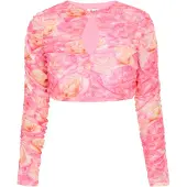 IZIA Top laranja claro / rosa claro