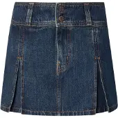 Levi's Saia 'Inverted Pleat Mini' azul ganga