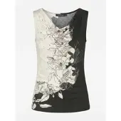 KOROSHI Top preto / branco